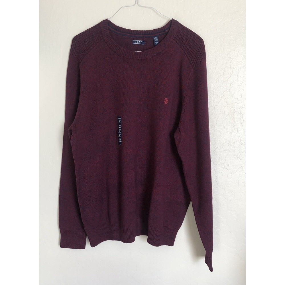 Izod Sweater Mens Biking Red Long Sleeve Pullover Size XL NWT